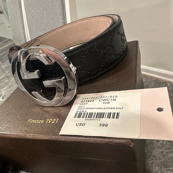 Gucci Black Unisex Big GG Buckle - Picture 4 of 8